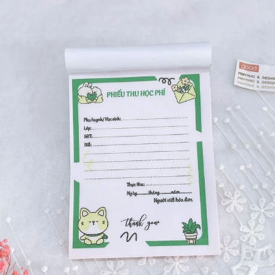 Phiếu thu học phí hóa đơn